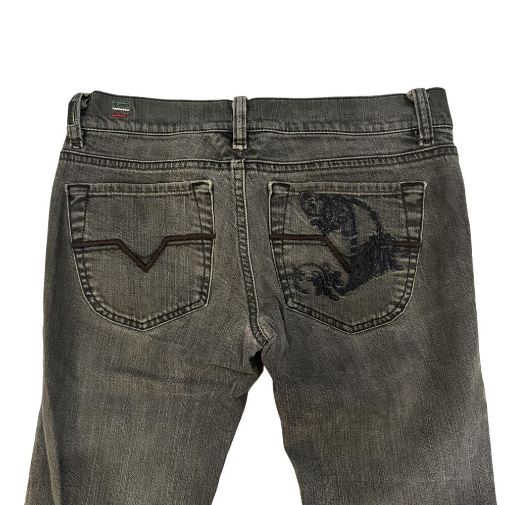 Diesel Liv Jeans 26x30 Made in Italy Gray Wash Stretch Straight